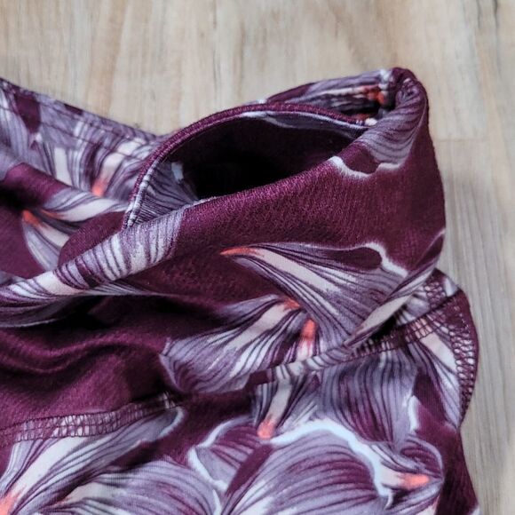 ☔️🔺️Champion Maroon Orchid Print Athletic Pants Medium - Picture 6 of 10